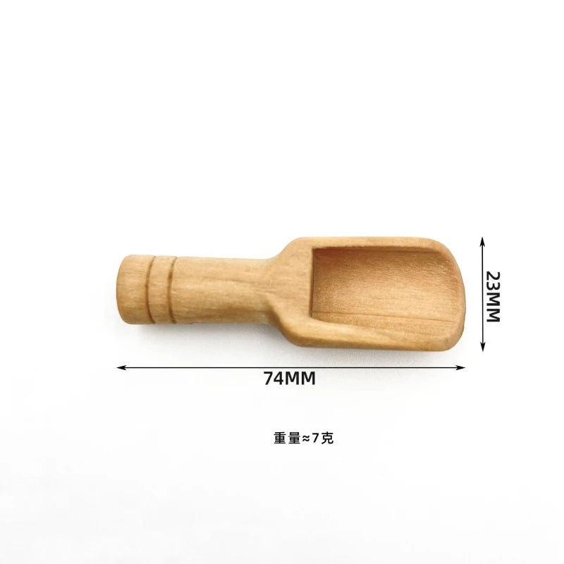 10pcs Wooden Small Little Mini Scoop Salt Sugar Coffee Spoon Teaspoon Small Salt Shovel Milk Powder Scoops Kitchen Cooking Tool