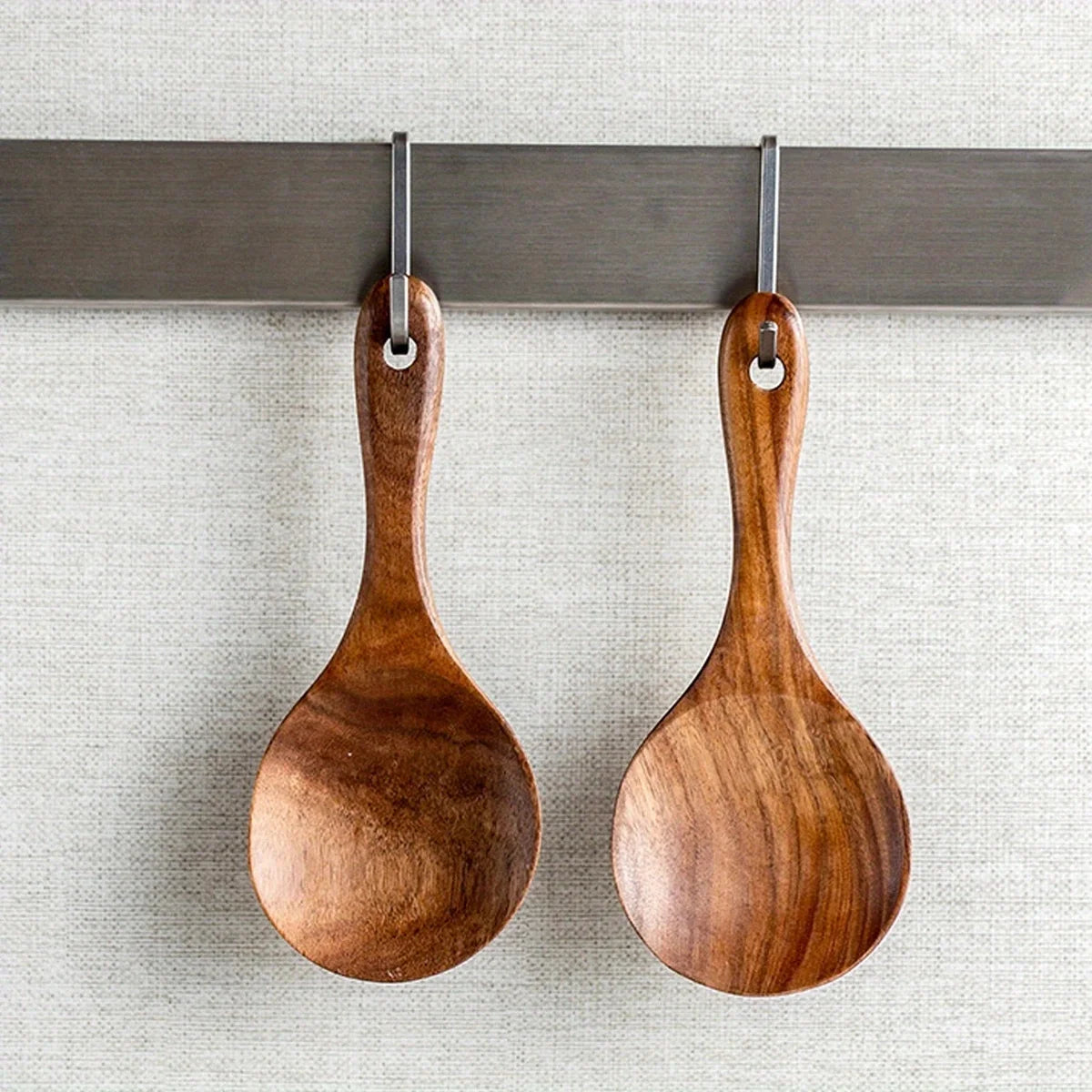 1pc Wood Rice Spoon Rice Paddle Scoop Wooden Kitchen Spoon Ladle Tablespoon Big Serving Spoon Wooden Kitchen Utensils Tableware