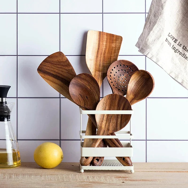 Teak Wood Rice Spoon Rice Paddle Scoop Wooden Kitchen Spoon Ladle Tablespoon Big Serving Spoon Wooden Kitchen Utensils Tableware