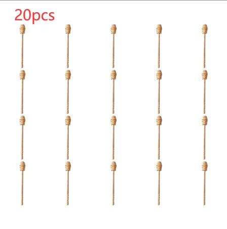 50/2/1PCS Dessert Spoon Honey Stir Bar Honey Spoon Mixing Handle Jar Spoon Wooden Honey Spoon Coffee Tea Tableware Utensils