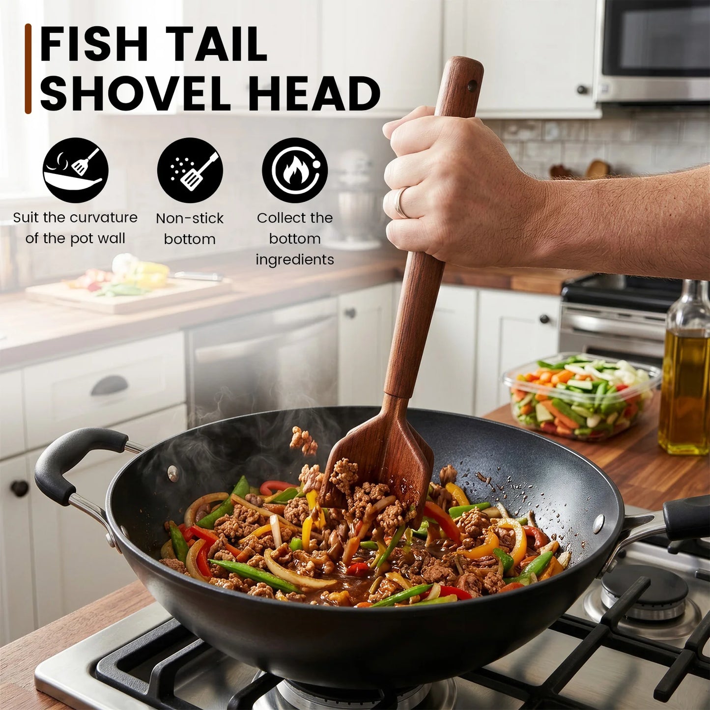 Kitchen Meat Chopper Ground Beef Masher Utensil Heat Resistant Non-Stick Hamburger Choppe Potato Masher Tool Kitchen Gadgets