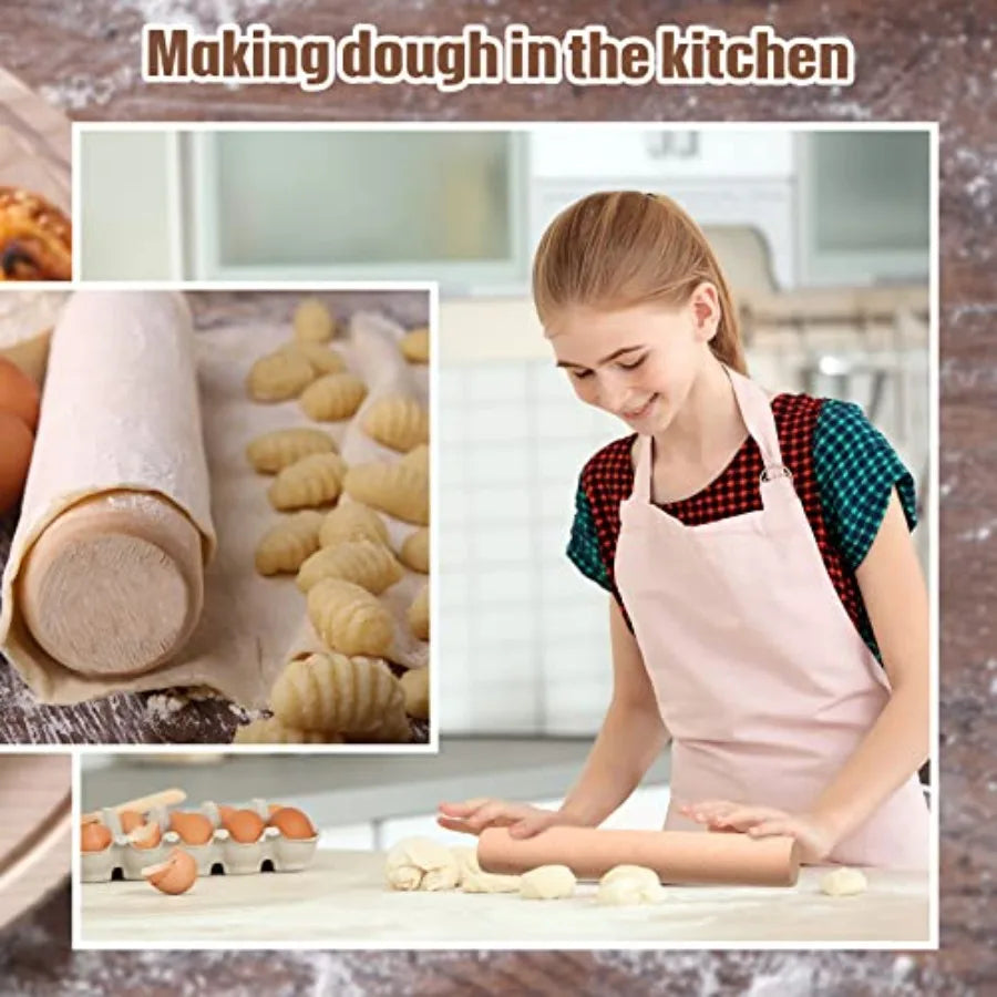 Pieces Small Wooden Rolling Pin Dumpling Dough Roller Wooden Mini Rolling Pins Kitchen Utensil Tool for Fondant Pasta Bread Pas
