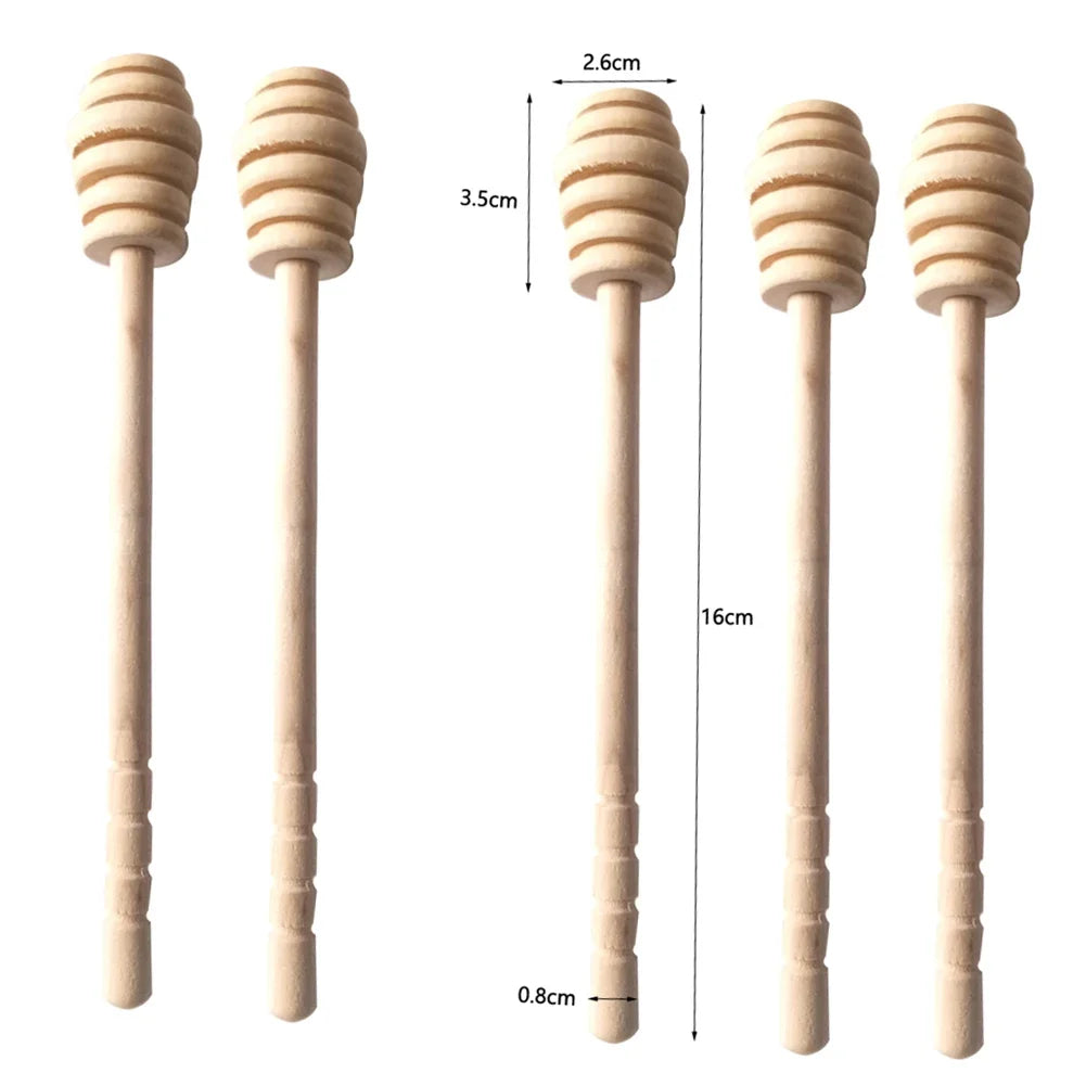 50/2/1PCS Dessert Spoon Honey Stir Bar Honey Spoon Mixing Handle Jar Spoon Wooden Honey Spoon Coffee Tea Tableware Utensils