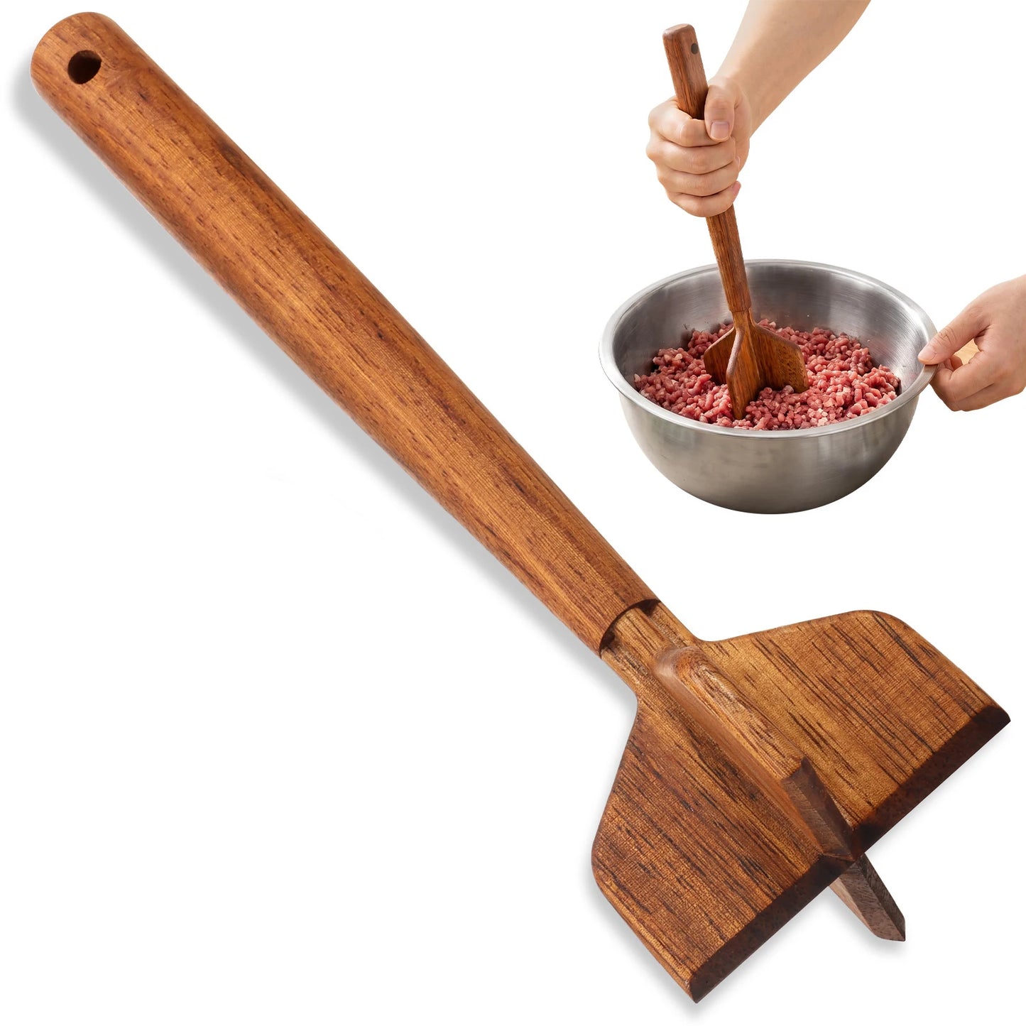Kitchen Meat Chopper Ground Beef Masher Utensil Heat Resistant Non-Stick Hamburger Choppe Potato Masher Tool Kitchen Gadgets