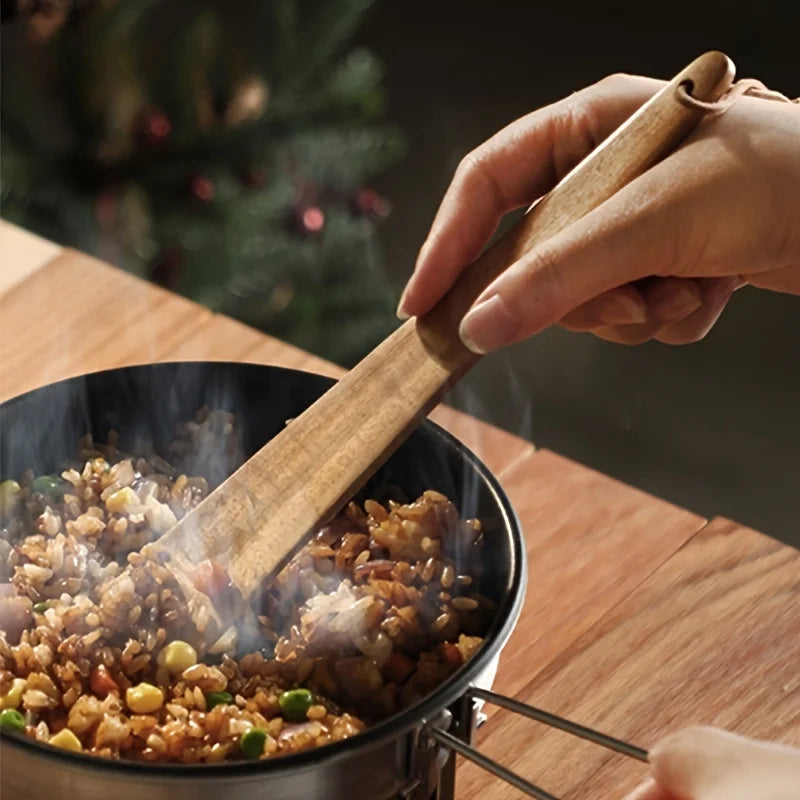 Teak Wood Spatula Small Kitchen Spatula for Cooking Egg Pancake Turner Outdoor Cooking Spatula Utensils Kitchen Tools