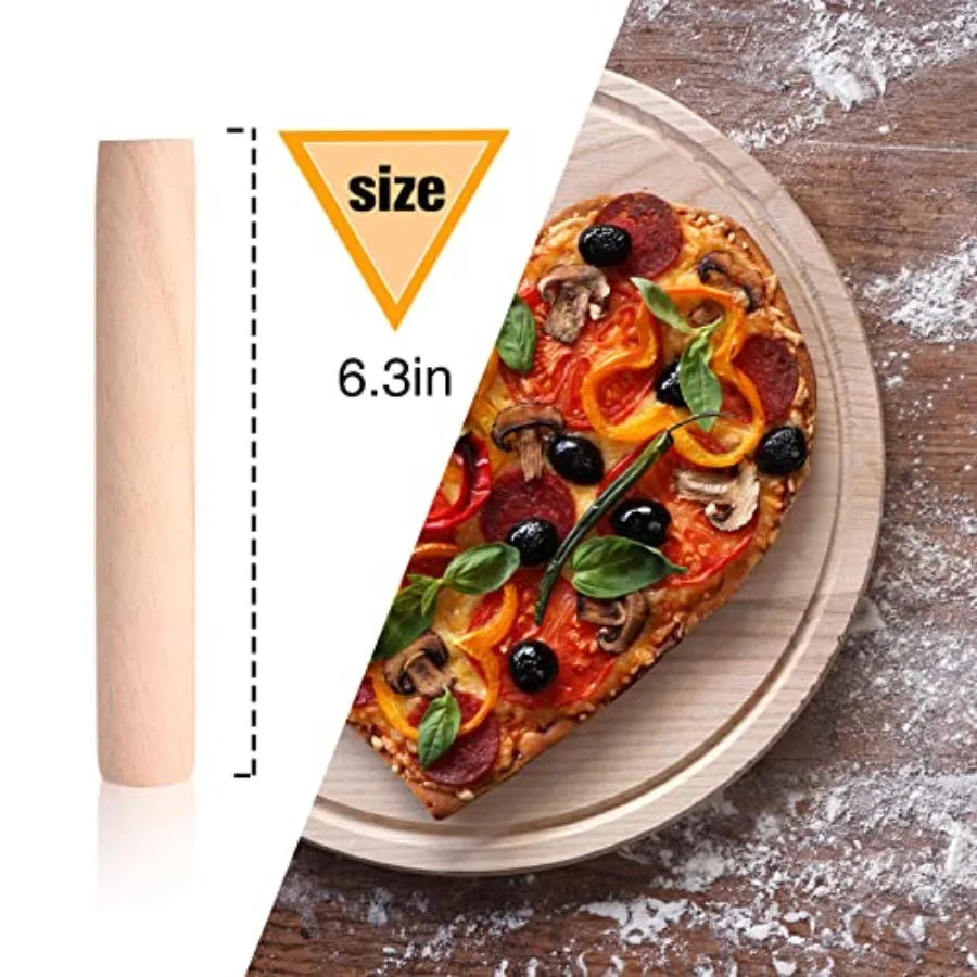 Pieces Small Wooden Rolling Pin Dumpling Dough Roller Wooden Mini Rolling Pins Kitchen Utensil Tool for Fondant Pasta Bread Pas