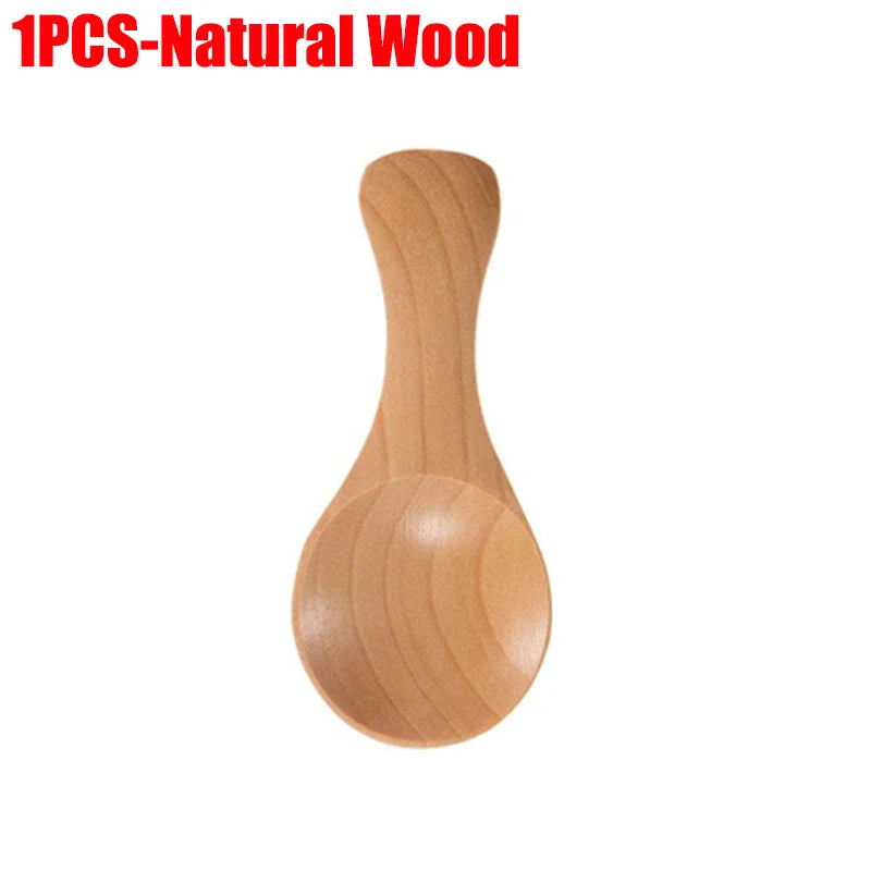 1-10PCS Mini Natural Wooden Spoons Scoop Tea Honey Coffee Condiment Salt Sugar Spoon Cooking Tools Household Kitchen Gadgets
