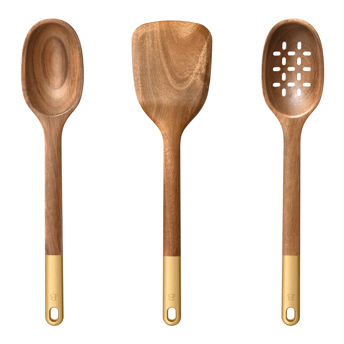 3-Piece Wooden Kitchen Utensil Set for Cooking and Baking