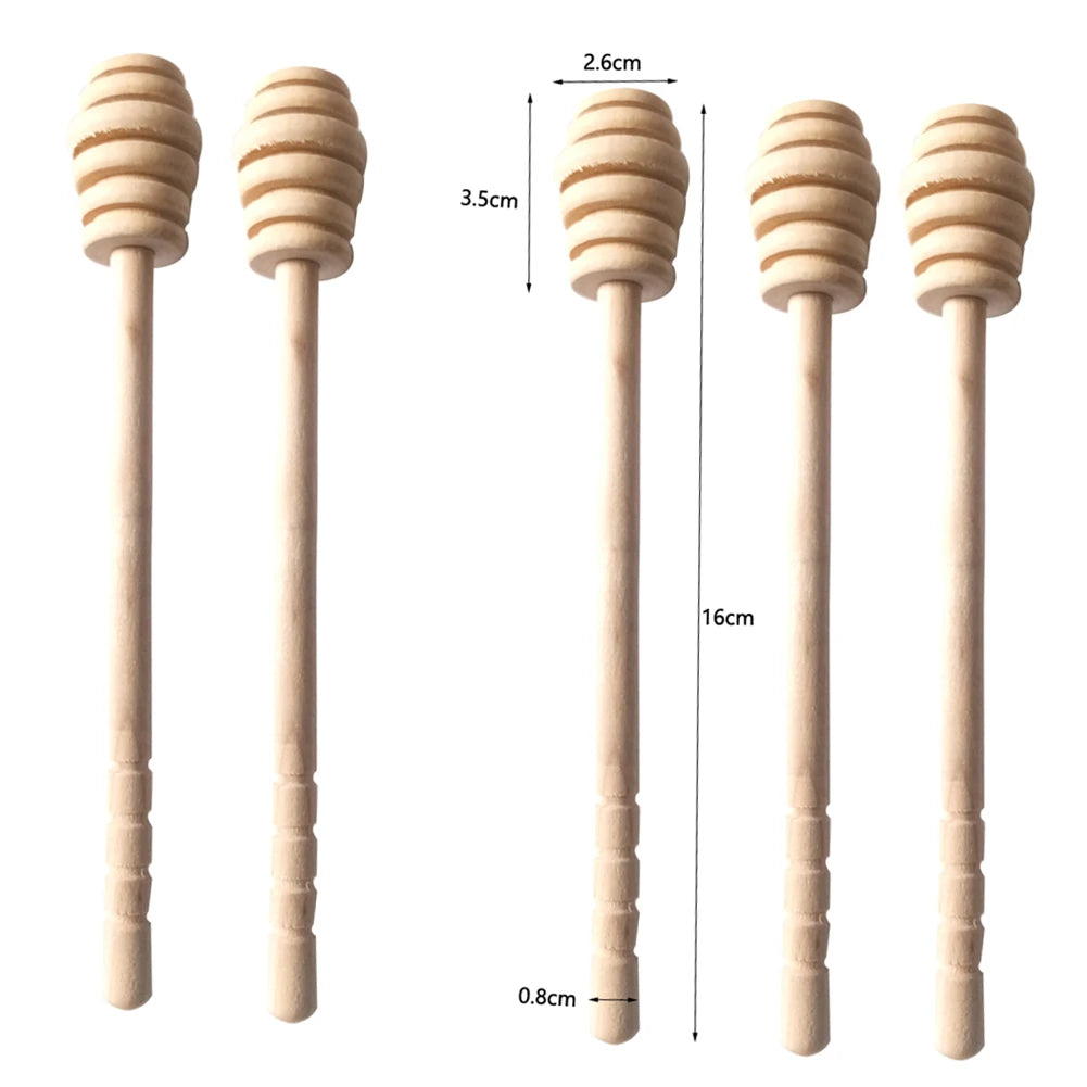 50/2/1PCS Dessert Spoon Honey Stir Bar Honey Spoon Mixing Handle Jar Spoon Wooden Honey Spoon Coffee Tea Tableware Utensils