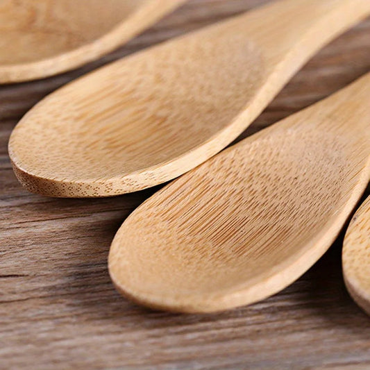 6pcs Wooden Spoon Set, Long Handle, Durable Kitchen Utensils for Coffee, Honey, Ice Cream & Desserts, Anti-Scald, Material