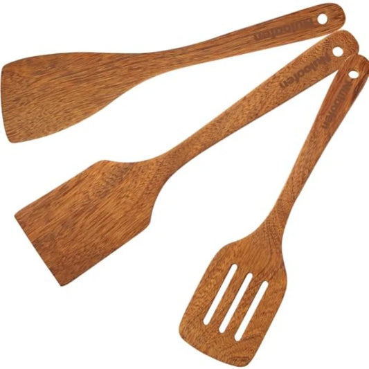 3Pcs Wooden Spatula Set, Kitchen Utensils, Spatula Set for Nonstick Cookware, Fried Spatula Cooking Utensils Kitchen Gadgets, L